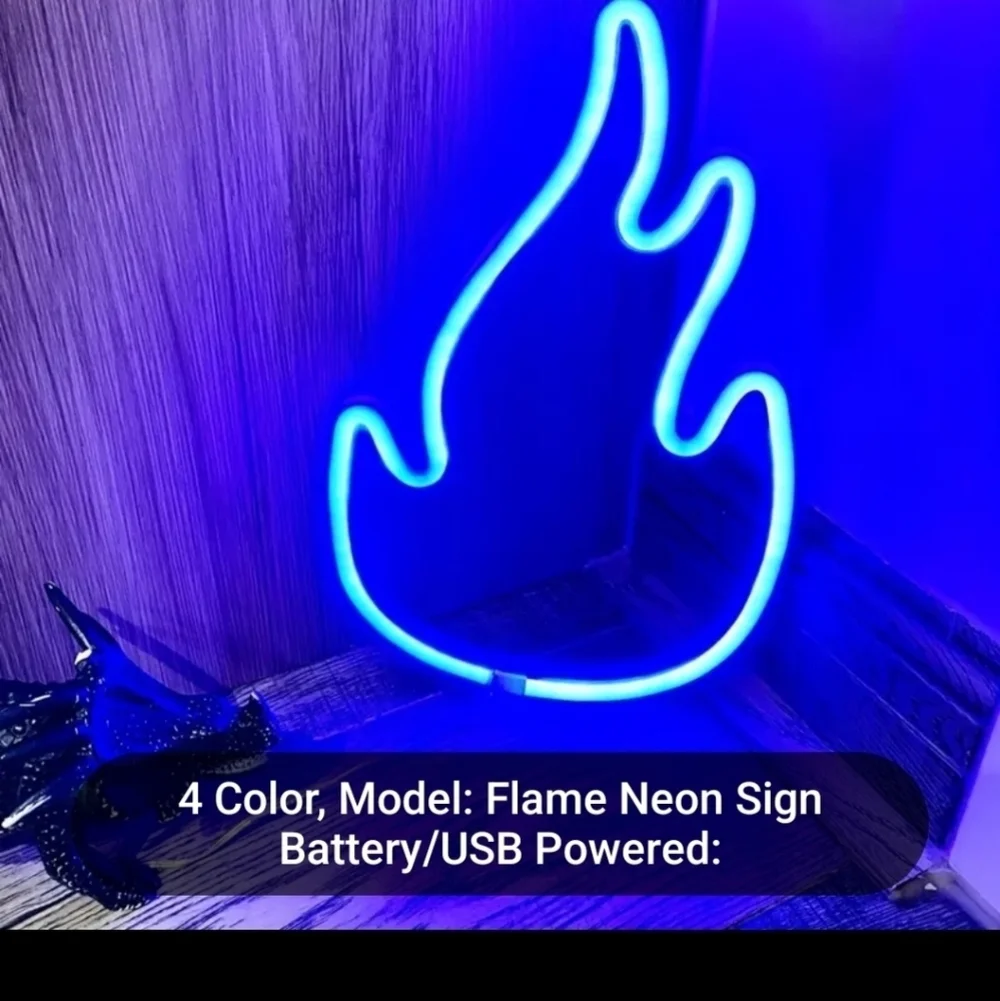 Neon Flame Light